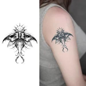 Eye Butterfly Semi Permanent Waterproof Tattoo Lasts 2 Weeks Realistic Herbal Paper Eco-Friendly for Arm & Body