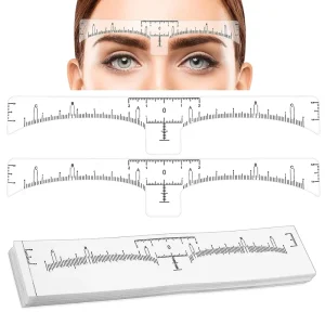 Eyebrow Measuring Disposable Ruler Sticker (PVC Transparent) 28.5x7cm for Permanent Makeup Positioning & Accessories