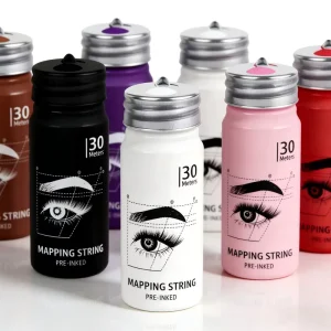 Eyebrow Tattoo Mapping Pre-Inked Thread Microblading Line Permanent Makeup Measuring Tools Beauty Accessories