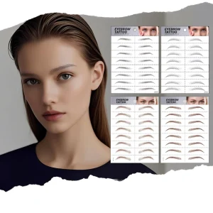 Eyebrow Tattoo Stickers Waterproof Beautiful Eyebrow Sticker Face Eyebrow Temporary Tattoo