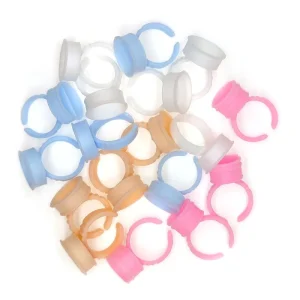 Eyelash Extension Accessories Lash Makeup Nail Art Rings Heart Fan Holder Ring Disposable Glue Cup Pigment Ink Tattoo Silicone