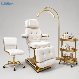 Eyelash Tattoo Massage Therapy Equipment Luxury Electric Treatment Bed Facial Beauty Chair for Spa Salon