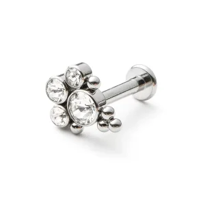 F136 Titanium Internally Threaded Labret Piercing Helix Body Piercing Studs