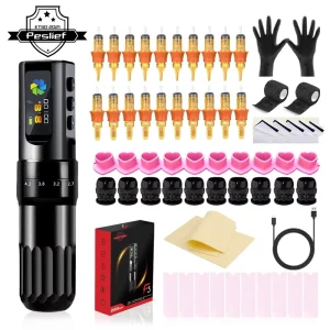 F3 Professional Wireless Battery Powered Tattoo Machine Kit Permanent Tattoo Gun Pen for PMU Set Pros