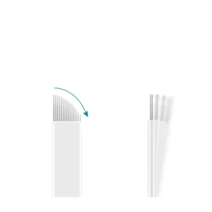 FMS-MN IPM 11-Pin Stainless Steel Sterile Disposable Permanent Microblading Needles for Eyebrow Embroidery
