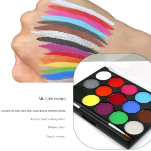 Face Body Art Paint Painting 15 Colors Non Toxic Face Painting Body Paint With Brush