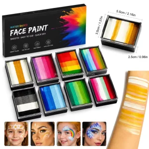 Face Body Paint Oil Palette Professional Flash Tattoo Halloween Party Artist Costume Festival Stage Cosplay Makeup Painting Kit