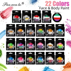 Face Body Paint Set Adult Kid Safe Body Paint Water Based Washable Face Paint for Halloween Party Costume Cosplay