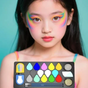 Face & Body Paint Set Box with Customized Colors. Non-toxic Eco-friendly Pigment. Safe for Children & Teens.