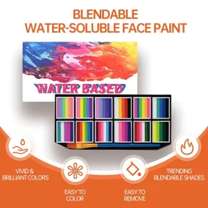 Face Body Painting Kit High Definition Colors No Transfer for Studio Use Face and Body Painting
