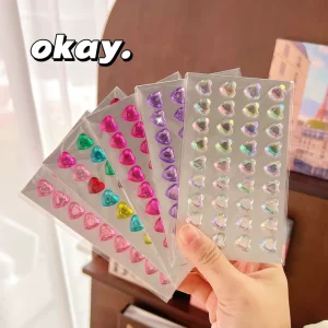 Face Crystal Jewels Stickers DIY Self Adhesive Phone Back Sticker Skin Gems Rhinestone Stickers for Kids Craft