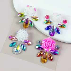 Face Diamonds Party Rhinestones Rainbow Eye Makeup Stage Makeup Tattoo Diamonds Face Paint Gem