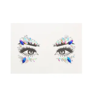 Face Festival Jewels Eye Diamond Acrylic Crystal Rhinestone 3D Tattoo Sticker Body Art Gems For Party