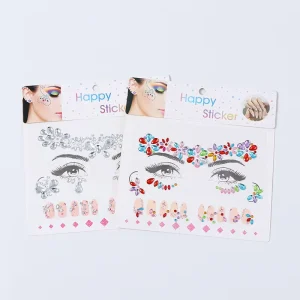 Face Gem Jewels Crystal Gems Eye Face Body Jewel Crystal Rhinestone Stickers for Festival
