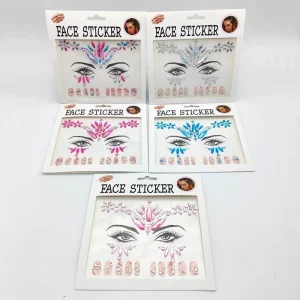 Face Gem Jewels Festival Glitter Makeup All in One Face Jewels Crystal Face Bejeweled Rhinestone Body Gem Sticker