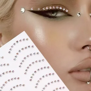 Face Gem Jewels Rave Face Crystal Gem Eye Face Body Jewel Crystal Rhinestone Stickers for Festival Party