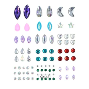 Face Gem Rhinestone Stickers Temporary Festival Makeup Body Art Halloween DIY Customized Self Adhesive Jewels