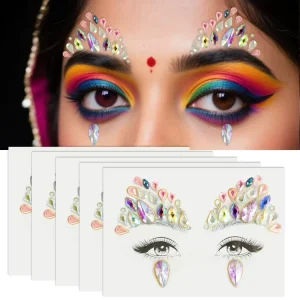 Face Gem Stickers Party Face Gem Adhesive Stickers Face Jewels Halloween Gems Stickers for Festival