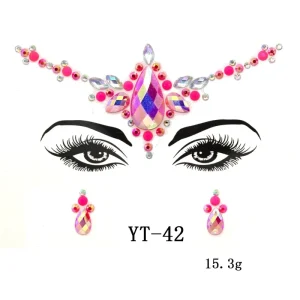 Face Gem Stickers for Festival Party Jewels Rave Face Crystal Gem Eye Face Body Jewel Crystal Rhinestone