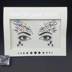 Face Gems Jewels Tattoos Festival Tears Rhinestone Rave Party Eyes Body Temporary Stickers Self Adhesive Chunky Crystal