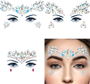 Face Gems Luminous Temporary Tattoo Stickers Acrylic Crystal Waterproof Jewel Rhinestone Resin Intimates Accessories