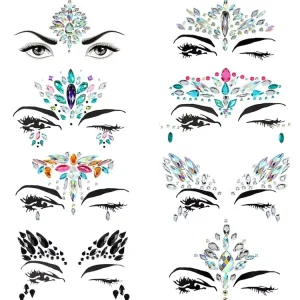 Face Jewelry Sticker Face Gems Sticker for Party Decoration