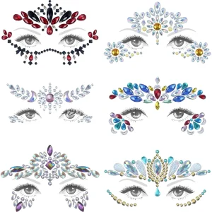 Face Jewels Glitter Face Gems Rhinestone Crystal Face Jewels Temporary Body Tears Gem Stones