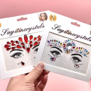 Face Jewels Rave Face Gem Tattoo Crystal Eye Body Jewels Crystal Rhinestone Face Gem Stickers for Festival Party