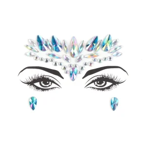 Face Jewels Rhinestone Tattoo Face Glitter Crystals Rainbow Tears Face Gems Stickers Fit for Festival Party