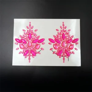 Face Jewels Stones Gems Tattoo Neon Rhinestone Nipple Stickers Face Gems Makeup Festival