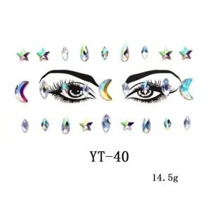 Face Jewels for Makeup Gem Stickers Rhinestone Stickers Carnival Festival Body Art All in One Face Jewels