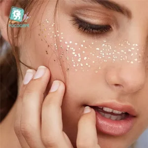 Face Make up Tattoo Skin Sprinkles Glitter Freckles Tattoos Metallic Temporary Tattoos