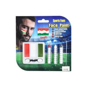 Face Paint Crayon Set 3 Sticks with Double ended Applicator for National Flag Makeup Sports Festival