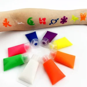 Face Paint Manufacturers Glow Painting Kit Washable Customized Color Fluorescent Neon Face and Body Paints for Kid