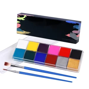 Face Paint Palette Oil Based Face Paint 12 Colours Body Paint Palette