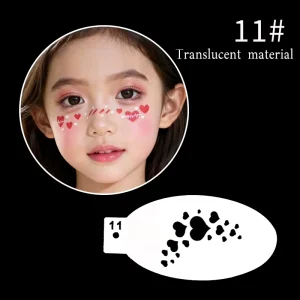 Face Paint Stencil Translucent Reusable Template for EU US Kids Party & Festival Decor