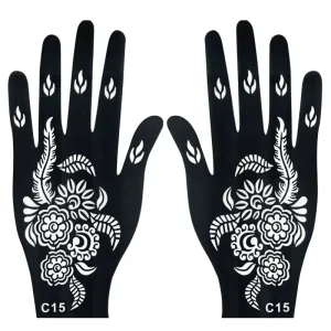 Face Paint Stencils Body Art Henna Stencil Stickers Temporary Henna Tattoo Stencils Hands