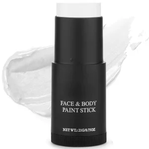 Face Paint Stick Full coverage White Face Paint Makeup for Halloween Cosplay Joker Zombie Vampire Makeup Paint Faces
