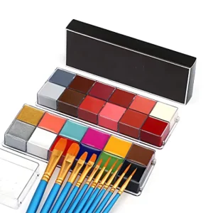 Face Painting Kit Professional Custom 12 Colors Party Halloween Makeup Skin Body Paint