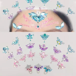Face Sticker Crystal Jewels, Waterproof Body Rhinestone Decal, Face & Nail Art Diamond Stickers for Party Cosplay