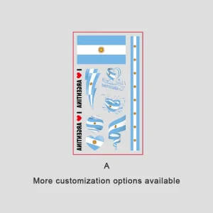 Face Tattoo Sticker Large 4×4 Inch Waterproof Flag Body Art for Chest Arm