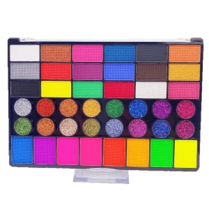 Face and Body Paint Kit Professional 42 Colors Activated Body Paint for Cosplay Halloween Water Based Body Face Paint