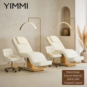 Facial Bed Electric Adjustable Massage Table 3 Motors Luxury Salon Spa Lash Treatment Chair Equipment