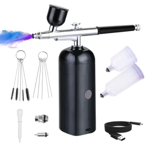 Facial Lift Tattoo Nano Fog Mist Facial Sprayer Oxygen Injector Mini Air Compressor Kit Air Brush Spray Gun