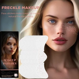Facial Spot Glitter Sticker Fake Freckle Metallic Golden Irregular Waterproof Temporary Tattoo Star Sticker for DIY Makeup Party