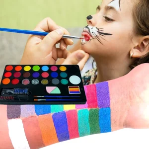 Facial Toxic Free Kid Child Painting Custom Water Based Art Kit 20 Colors Custom Logo Promotional Use Body Face Paint