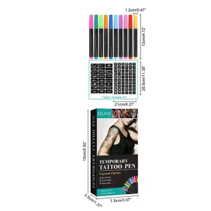 Facial and Arm Multi Color Painting Decoration DIY Makeup Graffiti Body Temporary Tattoo Pen Set