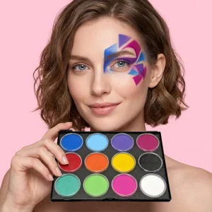 Factory 30g 12-Color Natural Plant Round Makeup Set for Children’s Face Painting