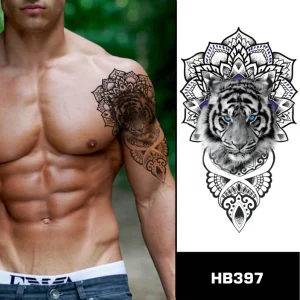 Factory Beautiful Body Art Temporary Tattoo Stencil Stickers