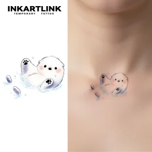 Factory Custom 100% Safe & Eco Friendly Waterproof Painted Cute Animal Pattern Temporary Tattoo Stickers for Body Skin